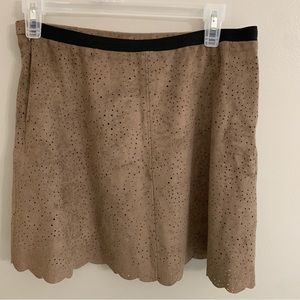 BCBG Brown Suede Mini Skirt